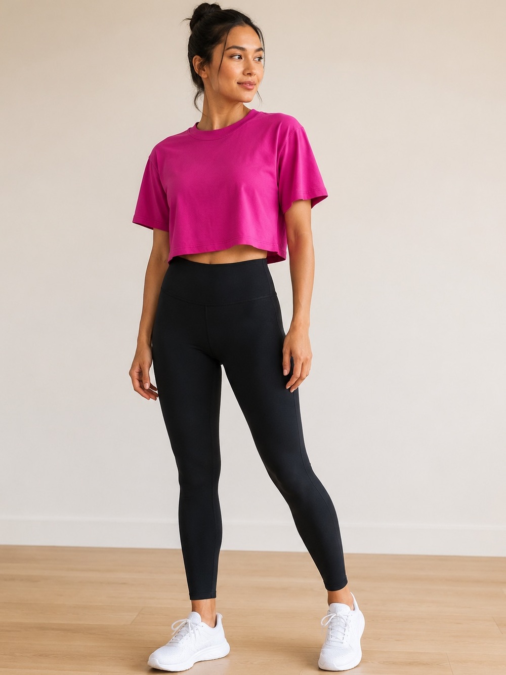 #877 NWT Lululemon All Yours Crop Tee Sonic Pink Size 2 Discontinued